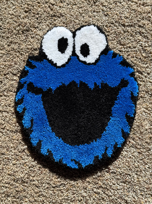 Handmade Cookie Monster Tufted Rug
