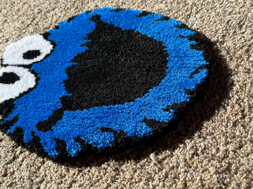 Handmade Cookie Monster Tufted Rug