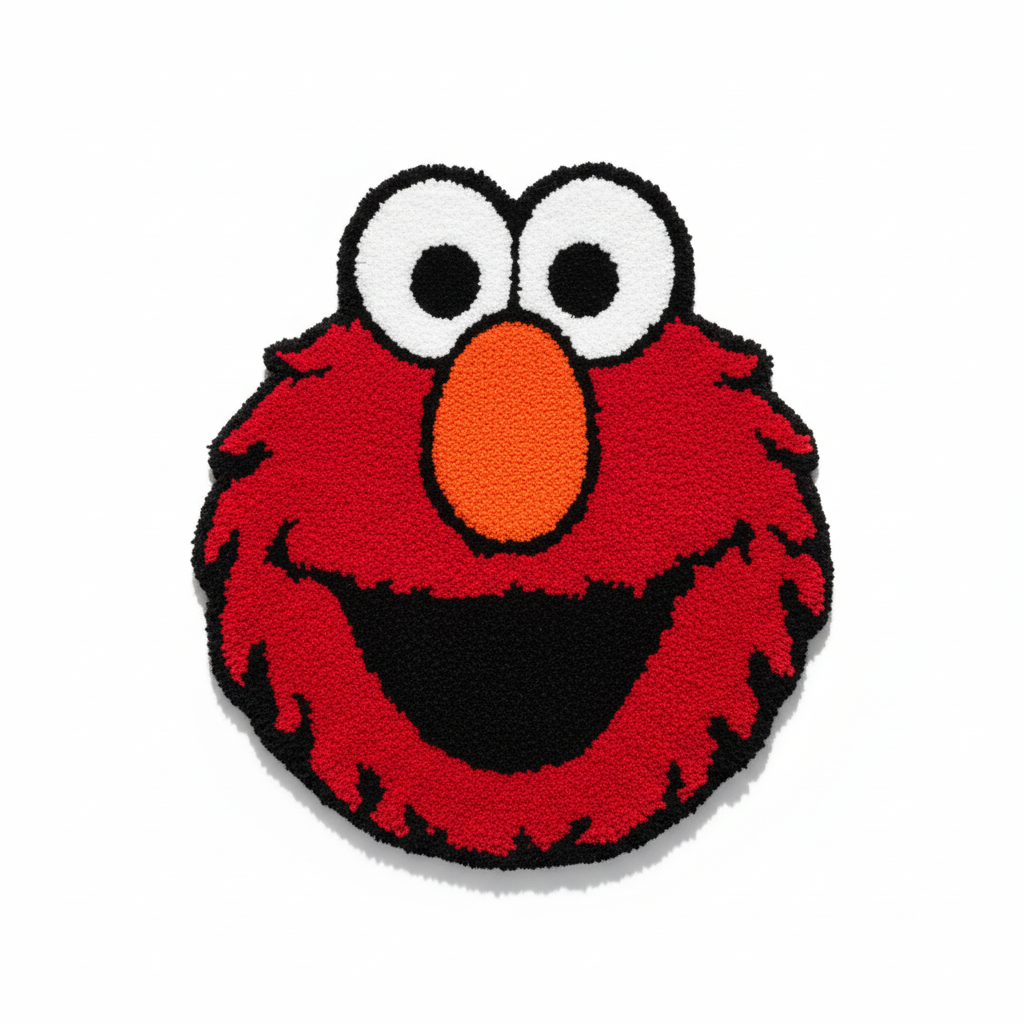 Handmade Elmo Tufted Rug